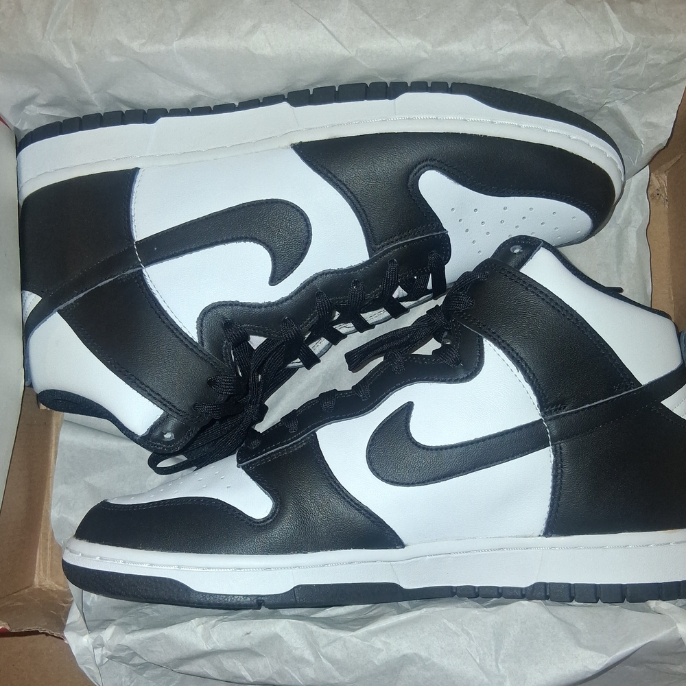 Nike Dunk Hi Retro Black & White (New & Never Worn)
